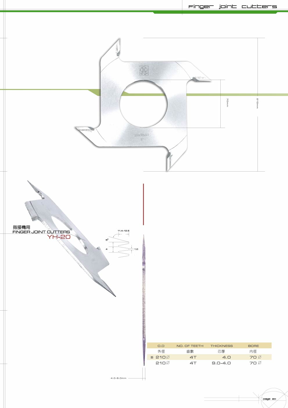 Finge Joint Cutter-Dia. 210